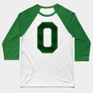 0 || Sports Number | Jersey | Green Baseball T-Shirt